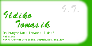 ildiko tomasik business card