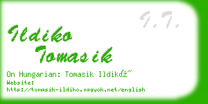 ildiko tomasik business card